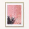 Plant on Pink Wall Wall Art Print