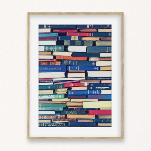 Stack of Books Wall Art Print