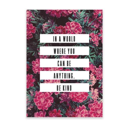 be kind quote wall art print