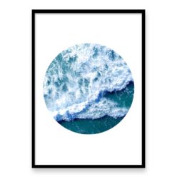 Ocean Wave Circle II Wall Art Print