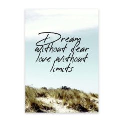 Dream Without Fear Quote Wall Art Print