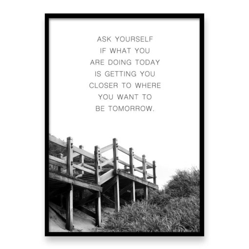 Ask Yourself Quote Wall Art Print