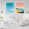 Set of 2 Prints - Lone Palm & Day at the Beach