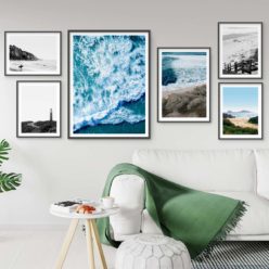 Set of 6 Beach Prints - Coastal Gallery Wall Art Prints